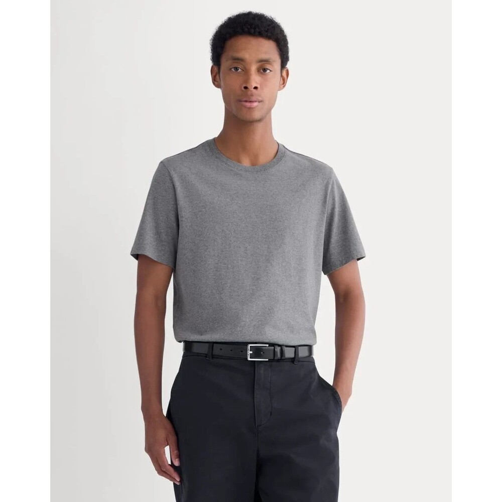 EVERLANE Men's Midweight Tee XL Heather Gray Organic Cotton Crew Classic NEW B1